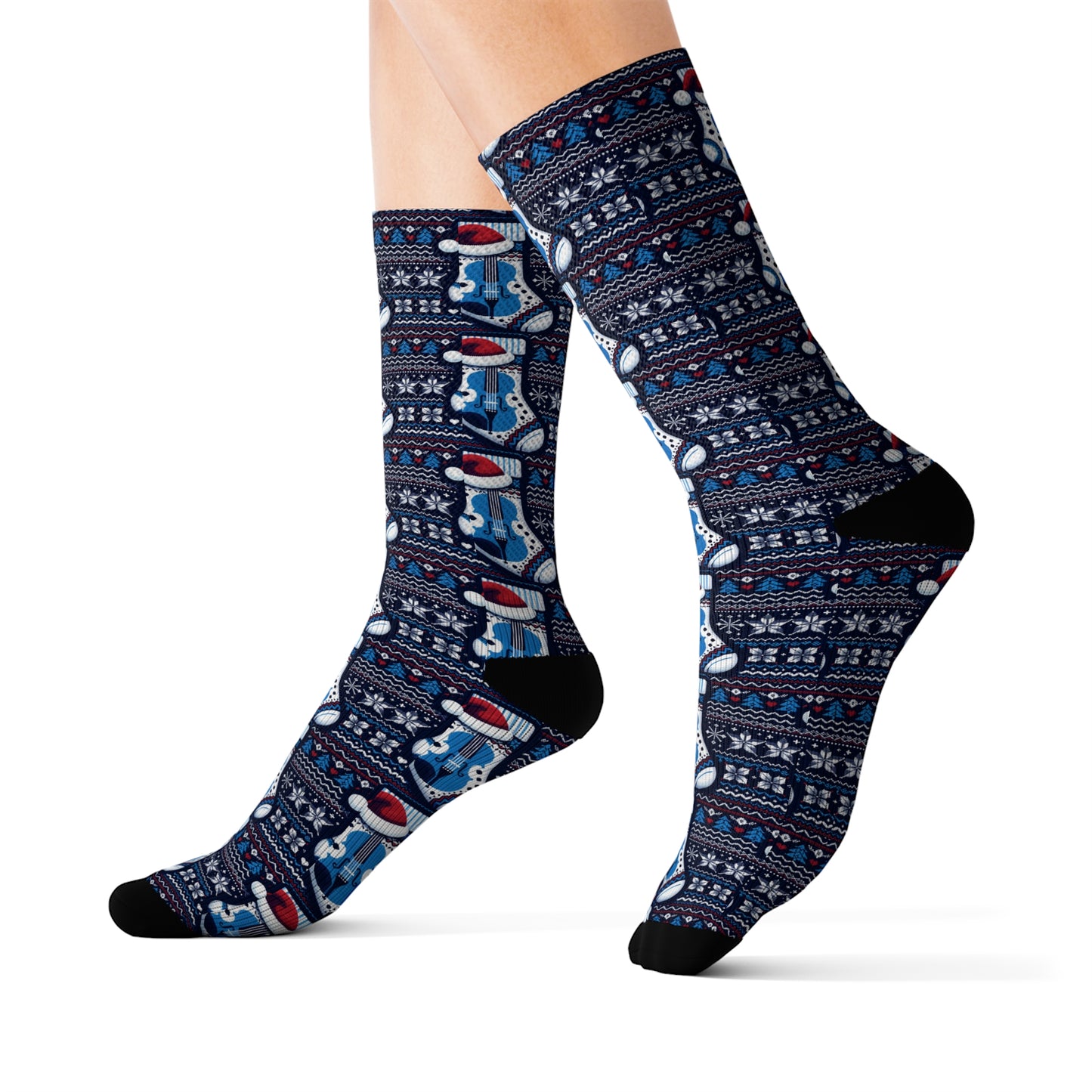 SWX "Blue Santa" Christmas Socks